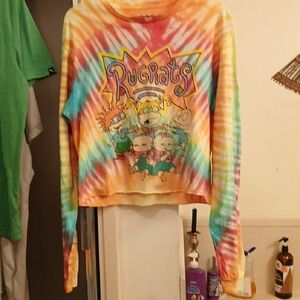 Nickelodeon Red and Orange Long‎ Sleeve Tee. Women's L., MENS SZ.M